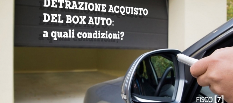 Detrazione box auto anche senza bonifico